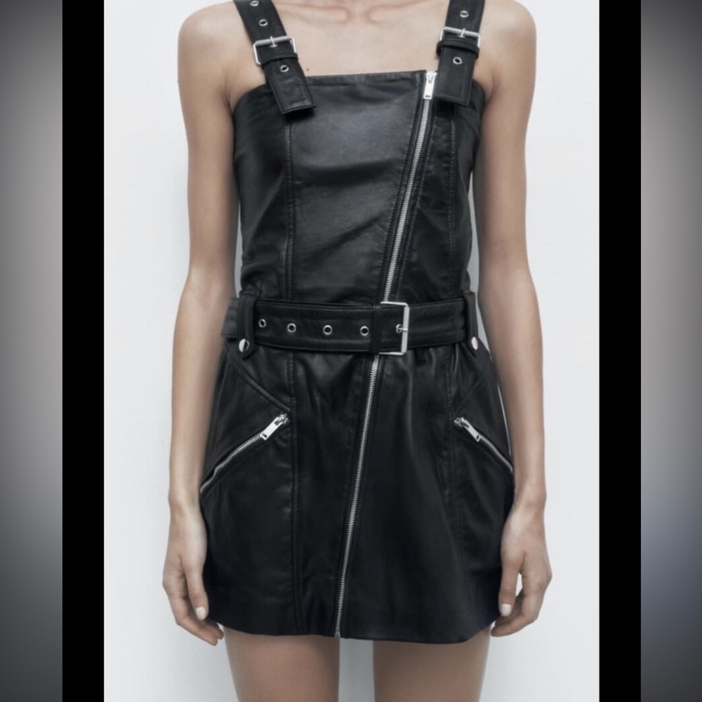 Zara leather dress